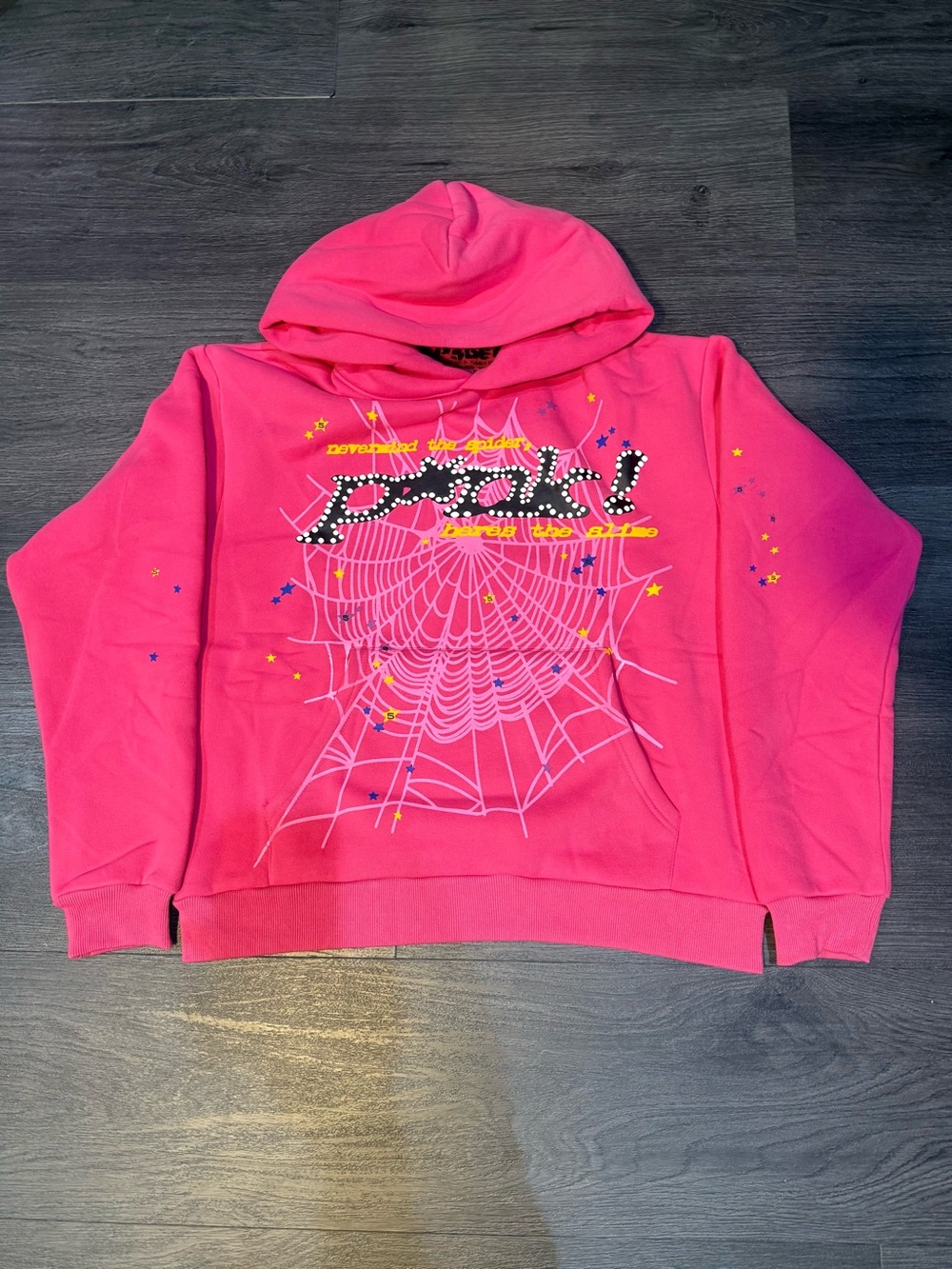 SP5DER Pink Hoodie